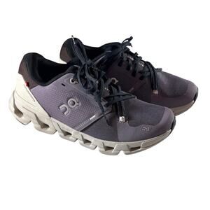 On Cloudflyer 4 Womens 8.5 Shark Pearl Running Shoes Purple Helion CloudTec